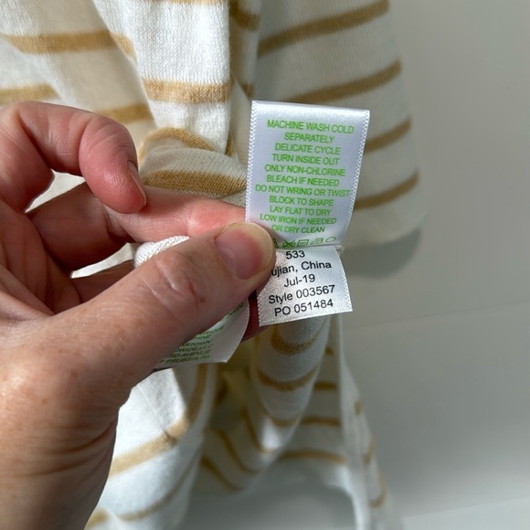 Lilly Pulitzer Elba Coolmax Sweater in Coconut Coastal Shell Stripe Ivory XS - Picture 9 of 11